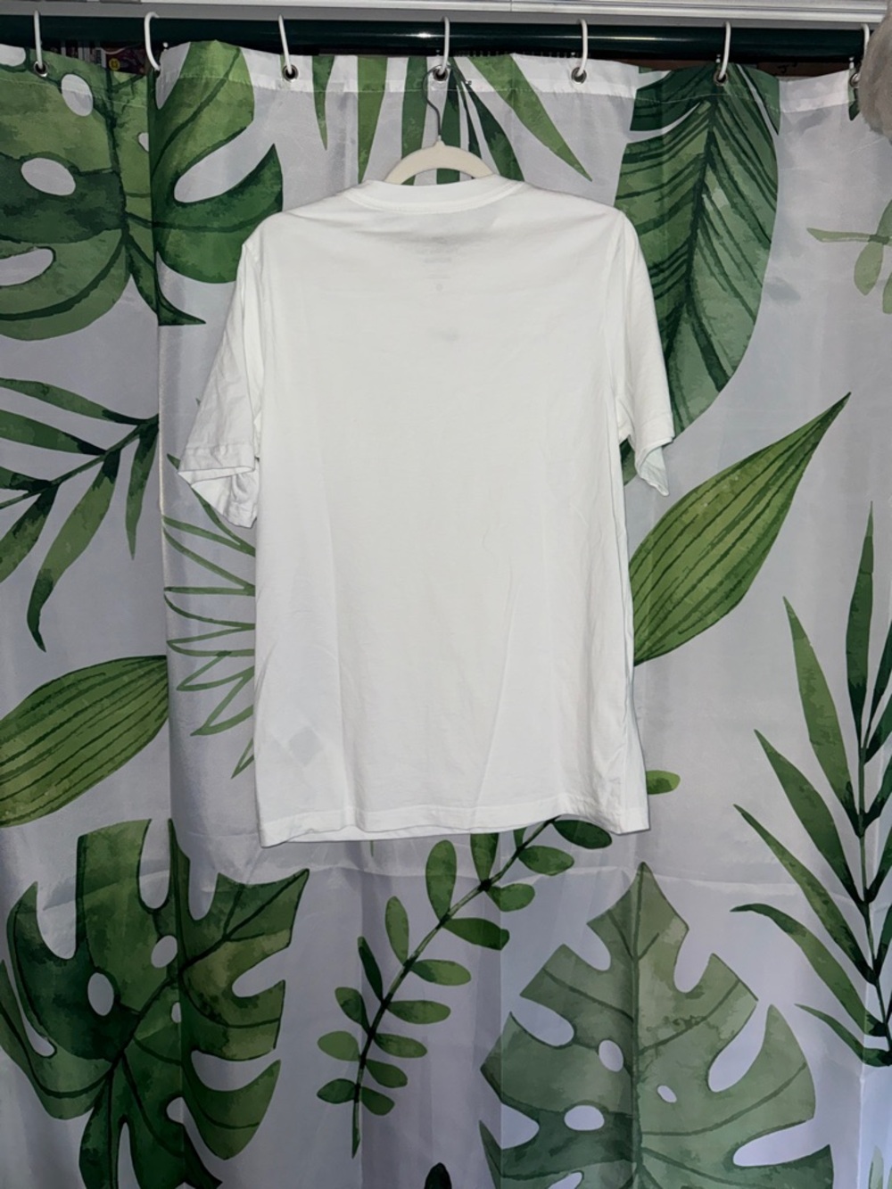 Nike White Short-Sleeve Tee with Black Swoosh - Picture 4 of 4